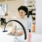 Fosoto FT-Y10II – 16in Arch Table Nail Lamp LED Half Moon Light