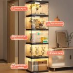 Acrylic Display Cabinet Bookshelf – Dustproof Storage Rack for Figurines, Models & Children's Books