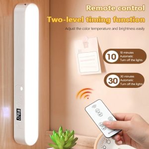 Magnetic Clock Desk Lamp – USB Rechargeable LED Light with Stepless Dimming