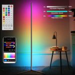 160cm Dimmable RGB LED Corner Floor Lamp – Smart Tuya WiFi Light Bar for Bedroom, Gaming & Holiday Decor