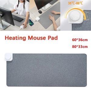 Digital Display Heated Mouse Pad – Electric Warming Desk Mat with Temperature Display for Office & Home Use