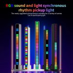 LED RGB USB Pickup Light Bar – Sound Control Music Rhythm Ambient Lamp for Car, PC & Gaming Setup